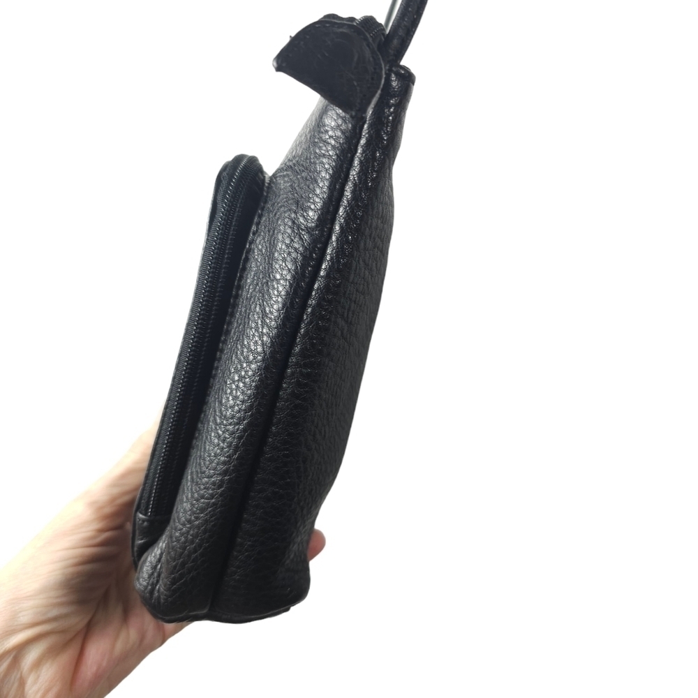 Stone Mountain Black Pebbled Leather Crossbody - Picture 6 of 11